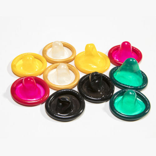 Kondome mit verschiedenen Oberflächen Geschmäckern und Extras